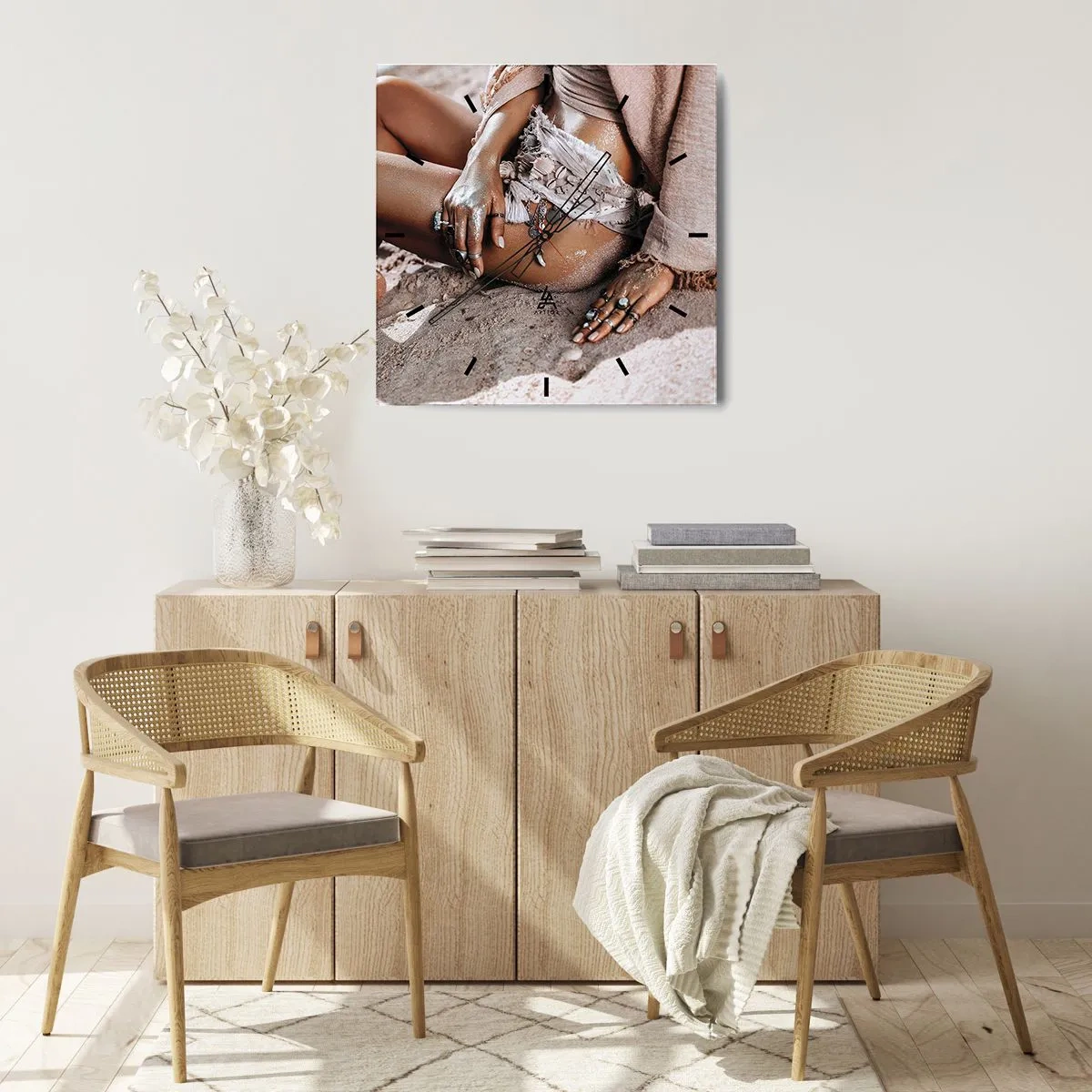 Wandklok - Klok - Door de golven gegooid? - 30x30 cm