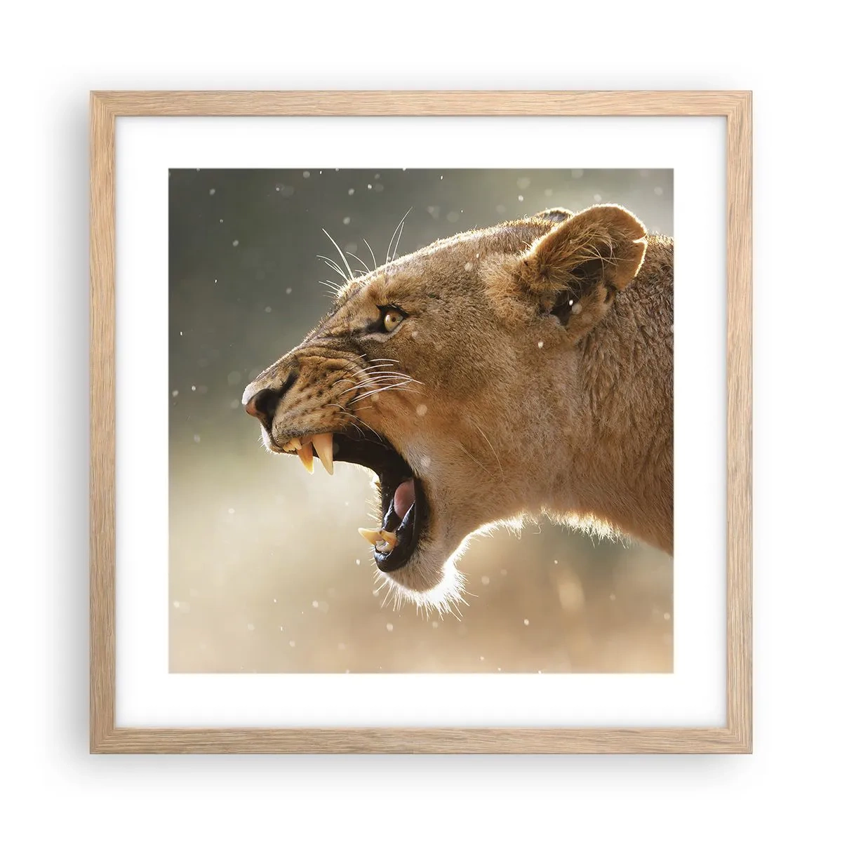 Een poster in een licht eiken lijst - Probeer niet te luisteren - 40x40 cm