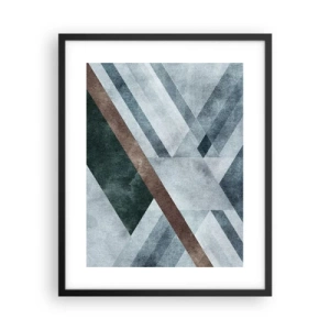 Poster in een zwarte lijst - Verfijnde elegantie van geometrie - 40x50 cm