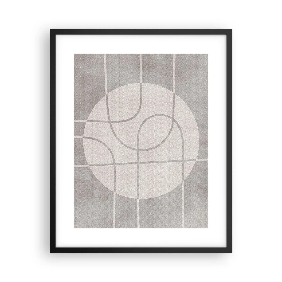 Poster in een zwarte lijst - Rond en rechtdoor - 40x50 cm