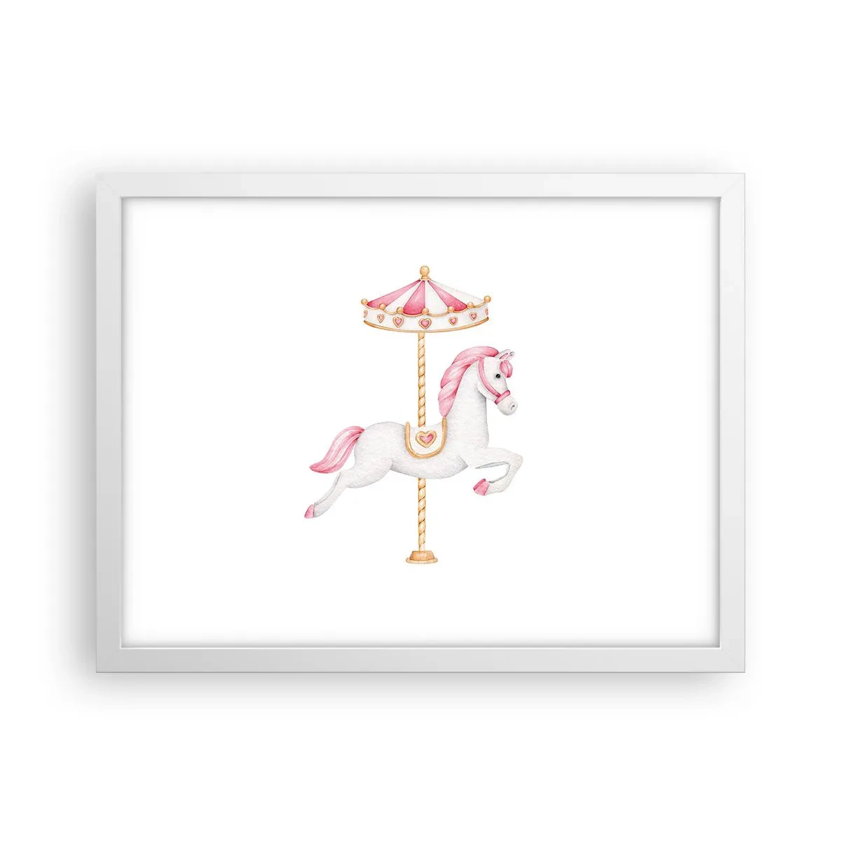 Poster in een witte lijst - Hij raakte de grond rennend - 40x30 cm