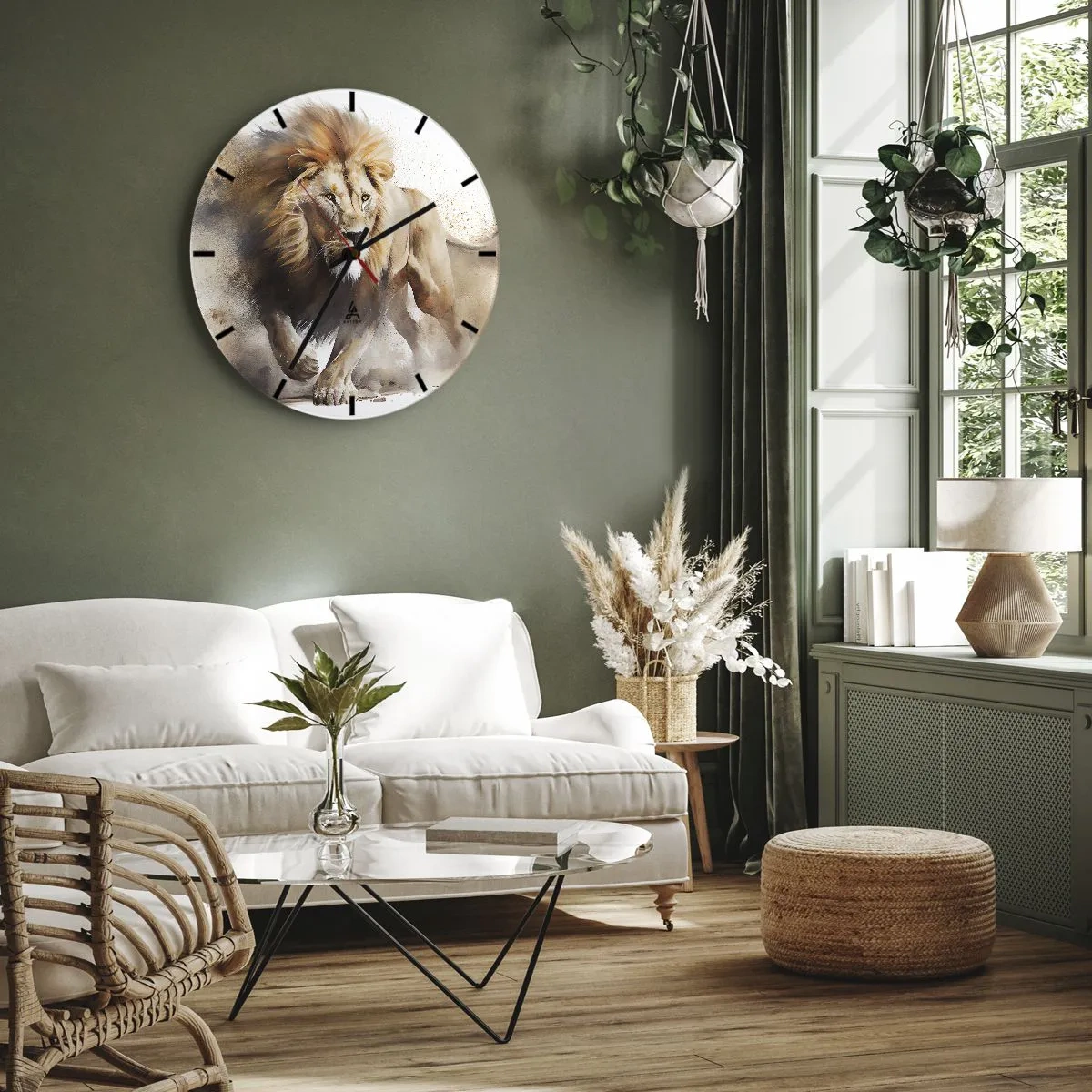 Wandklok - Klok - De koning vertrekt - 30x30 cm