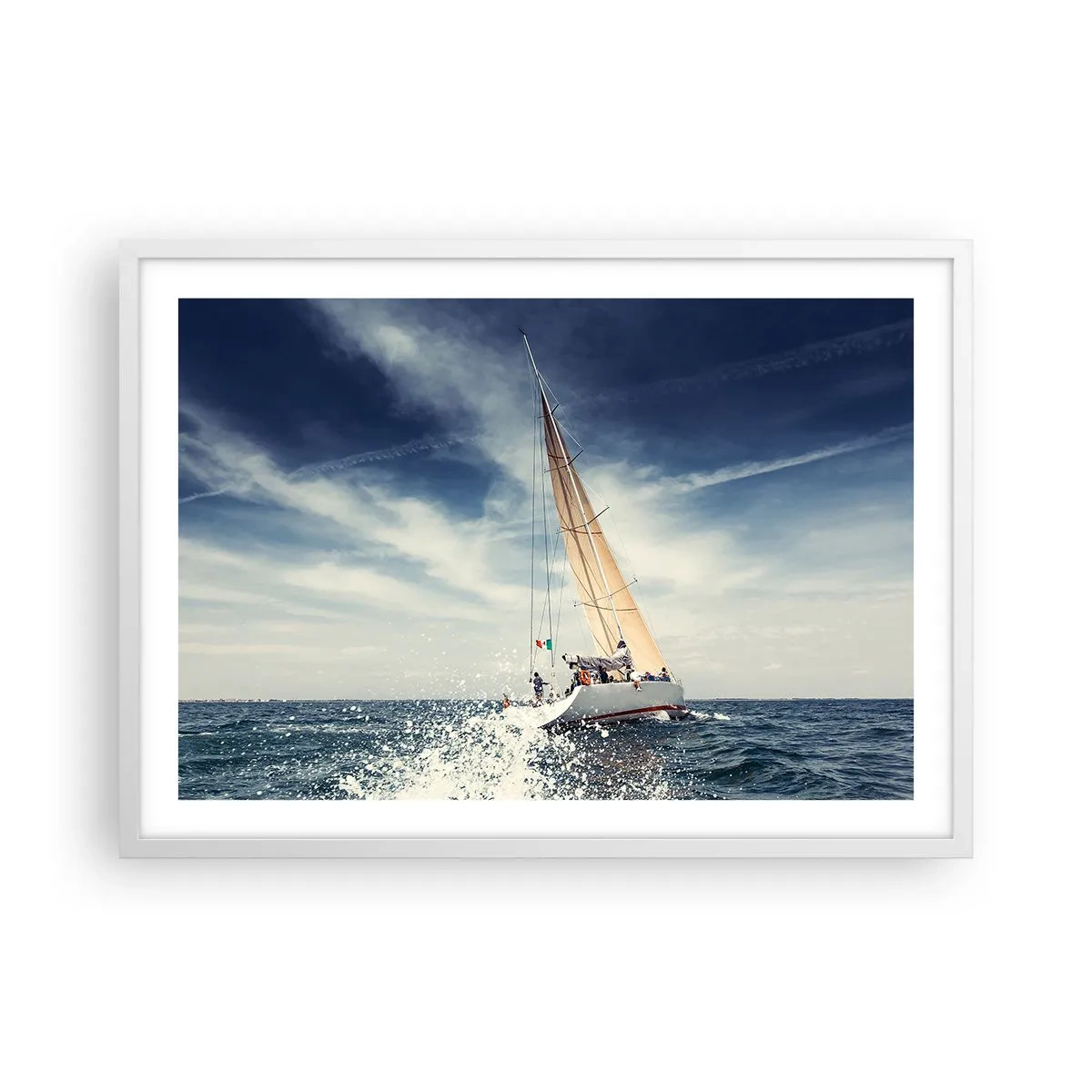 Poster in een witte lijst - Ze halen ons niet in! - 70x50 cm