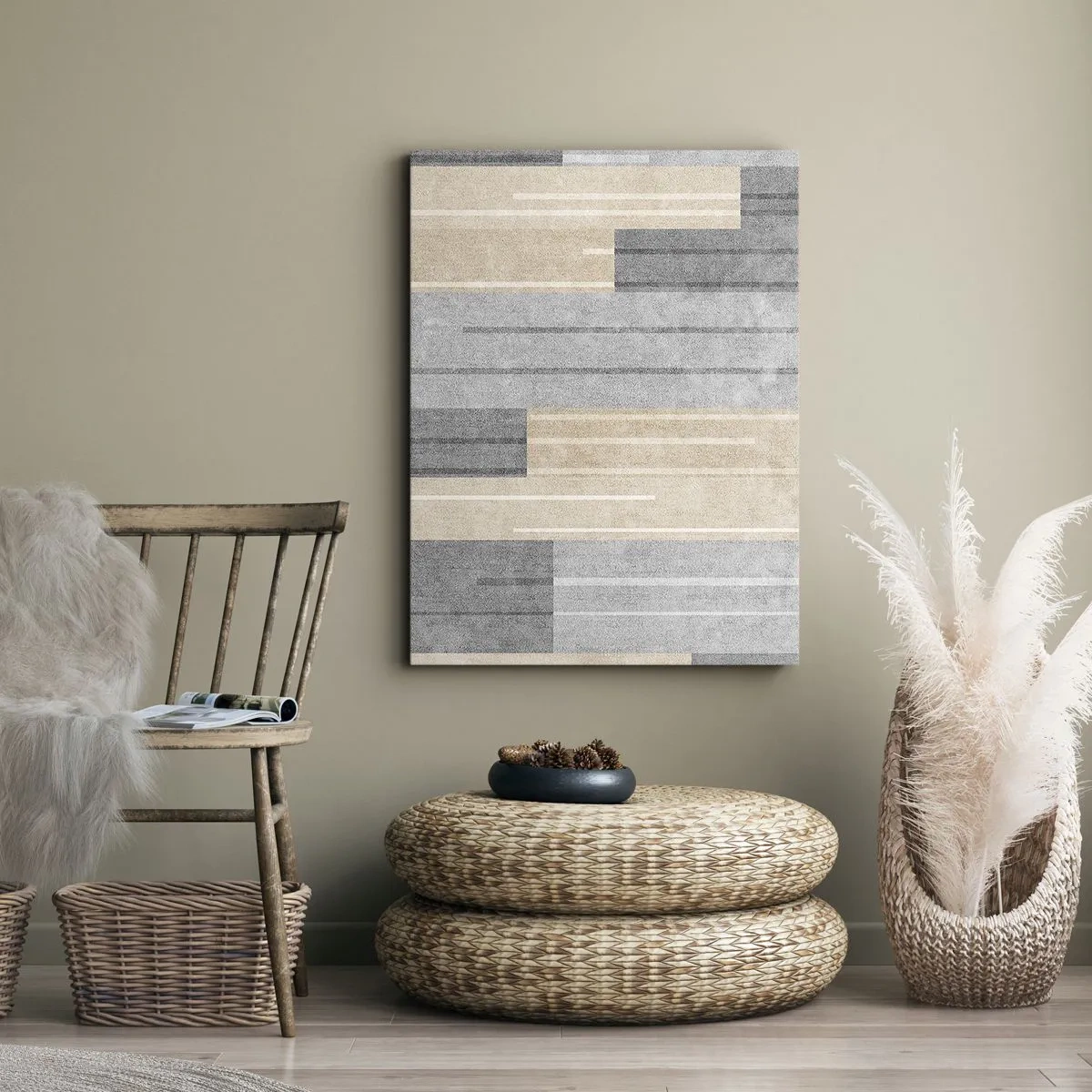 Schilderen op canvas - Compositie: houd verticaal - 55x100 cm