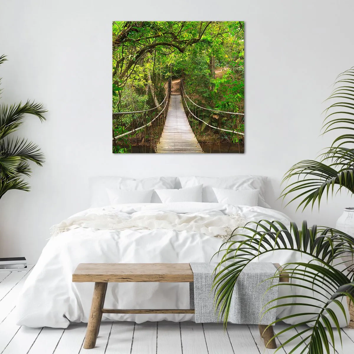 Schilderen op canvas - Want er staat een klimplant in de tuin - 70x70 cm