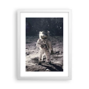 Poster in een witte lijst - Groetjes van de maan - 30x40 cm