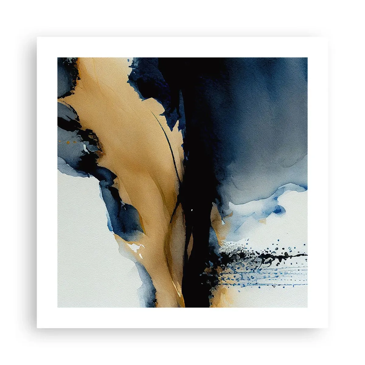 Poster - Achter het gordijn - 50x50 cm