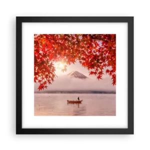 Poster in een zwarte lijst - In het Japanse klimaat - 30x30 cm