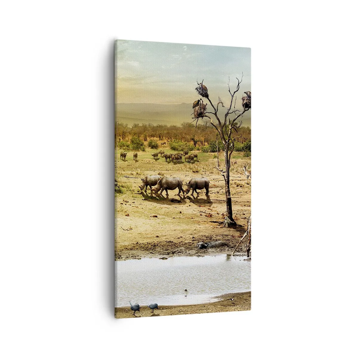 Schilderen op canvas - "Er stroomde een rivier uit Eden …" - 55x100 cm