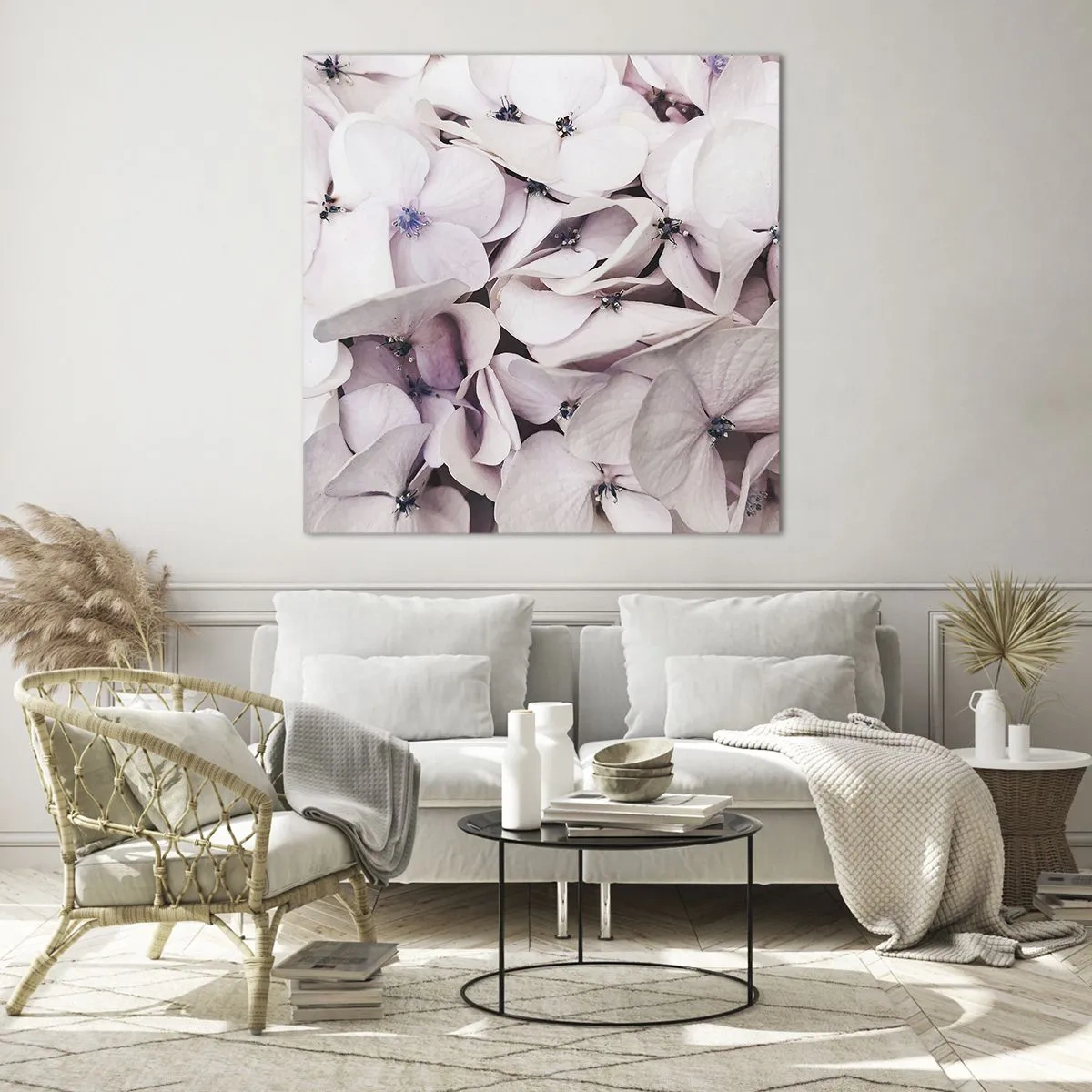 Schilderen op glas - In een vloed van bloemen - 30x30 cm