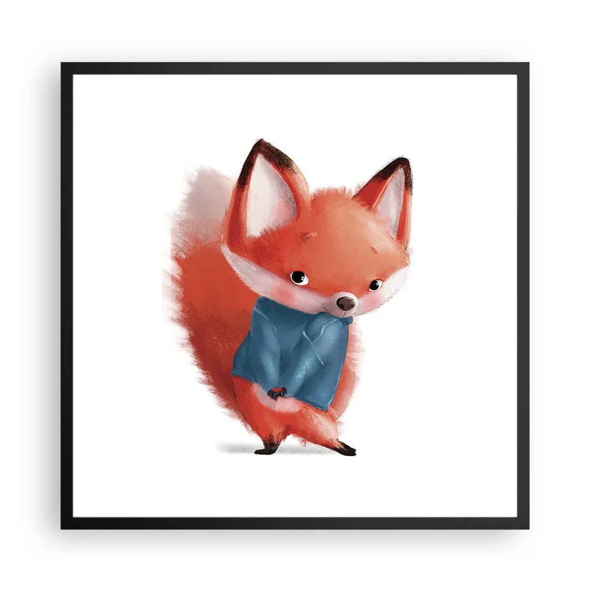 Poster in een zwarte lijst - Past het bij me? - 60x60 cm