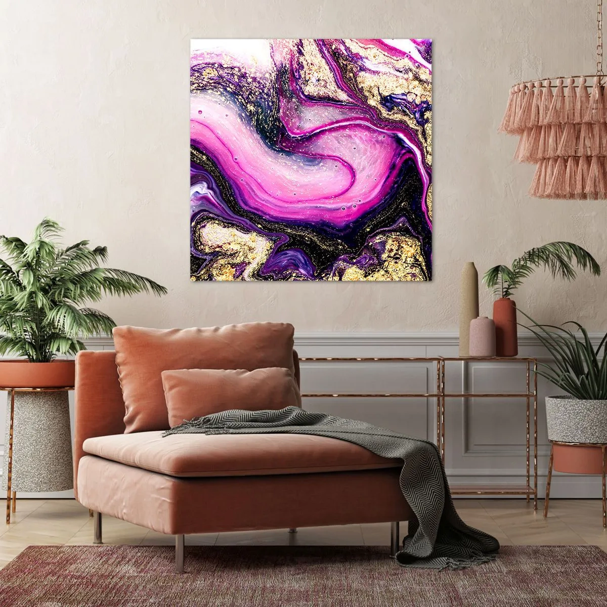 Schilderen op canvas - Een momentje achter de schermen - 70x70 cm