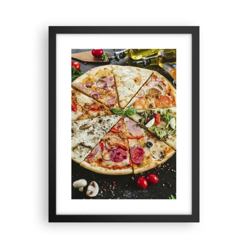 Poster in een zwarte lijst - Een scala aan smaken - 30x40 cm