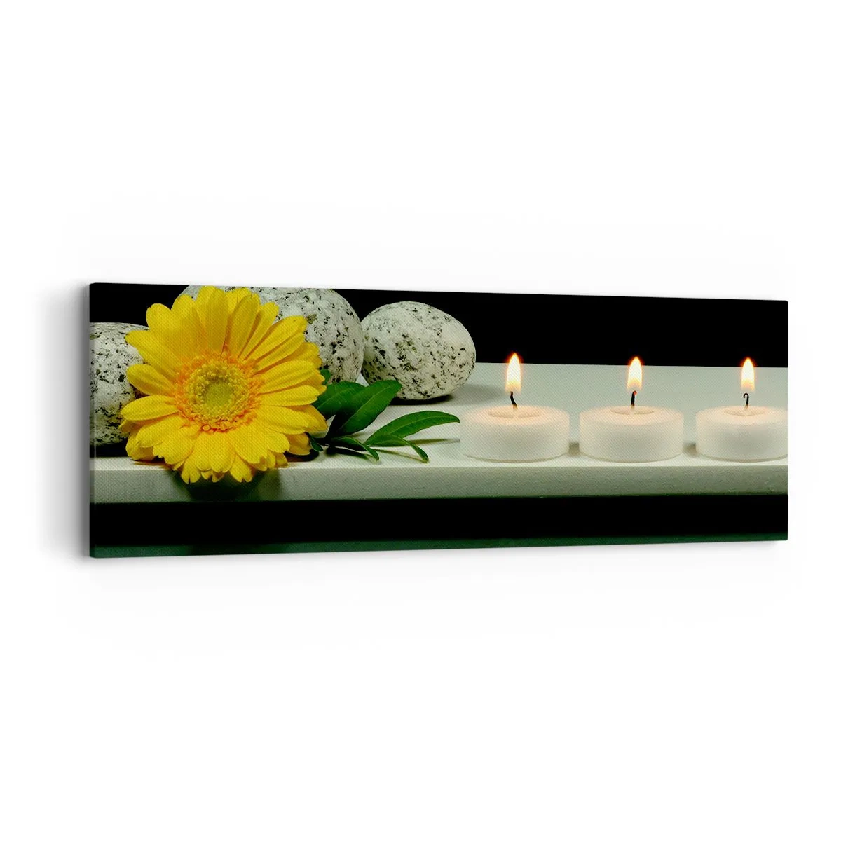 Schilderen op canvas - Zintuigen kalmeren - 90x30 cm