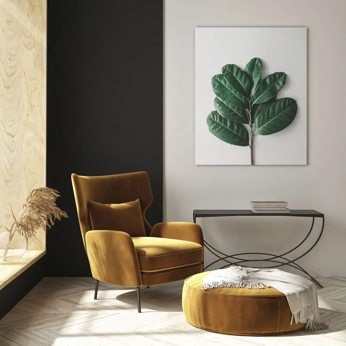 Schilderen op glas - Een tekening van de pure natuur - 70x100 cm