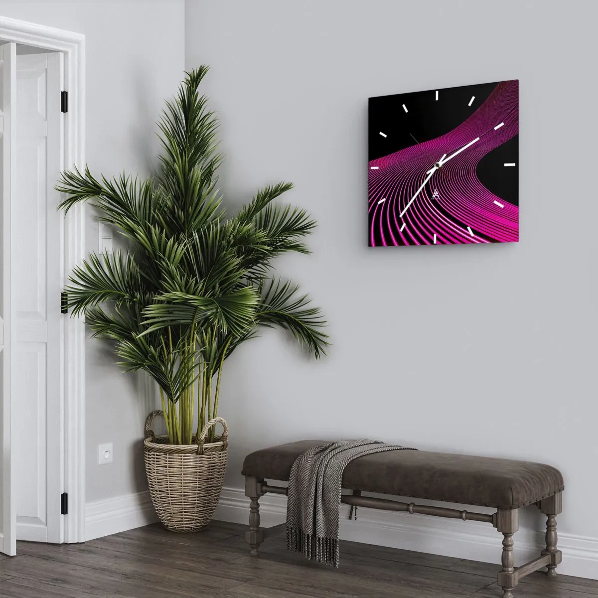 Wandklok - Klok - Avenue van licht - 40x40 cm