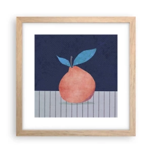 Een poster in een licht eiken lijst - Convexiteit en vlak - 30x30 cm