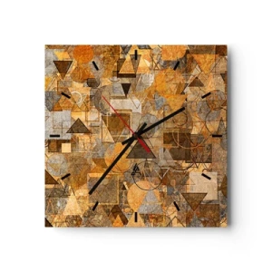 Wandklok - Klok - De wereld in vorm - 30x30 cm