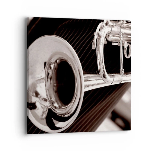 Schilderen op canvas - Een muzikale reis naar de jaren 30 - 40x40 cm