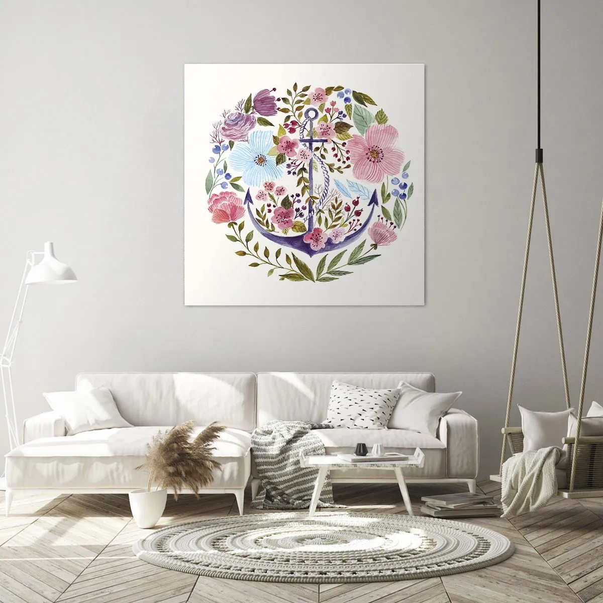 Schilderen op canvas - Goede droom van zeeman - 30x30 cm