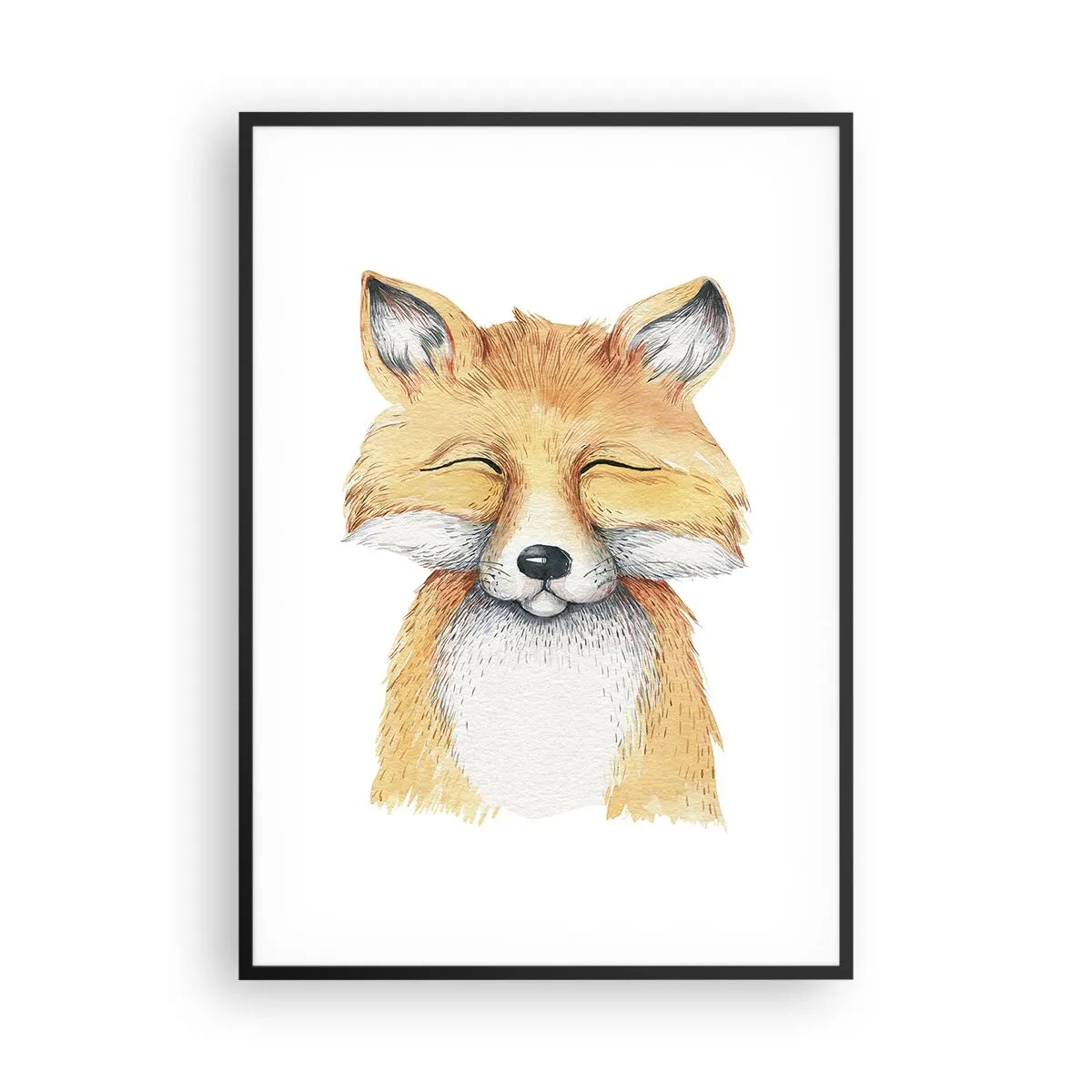 Poster in een zwarte lijst - Vossenstemmingen - 70x100 cm