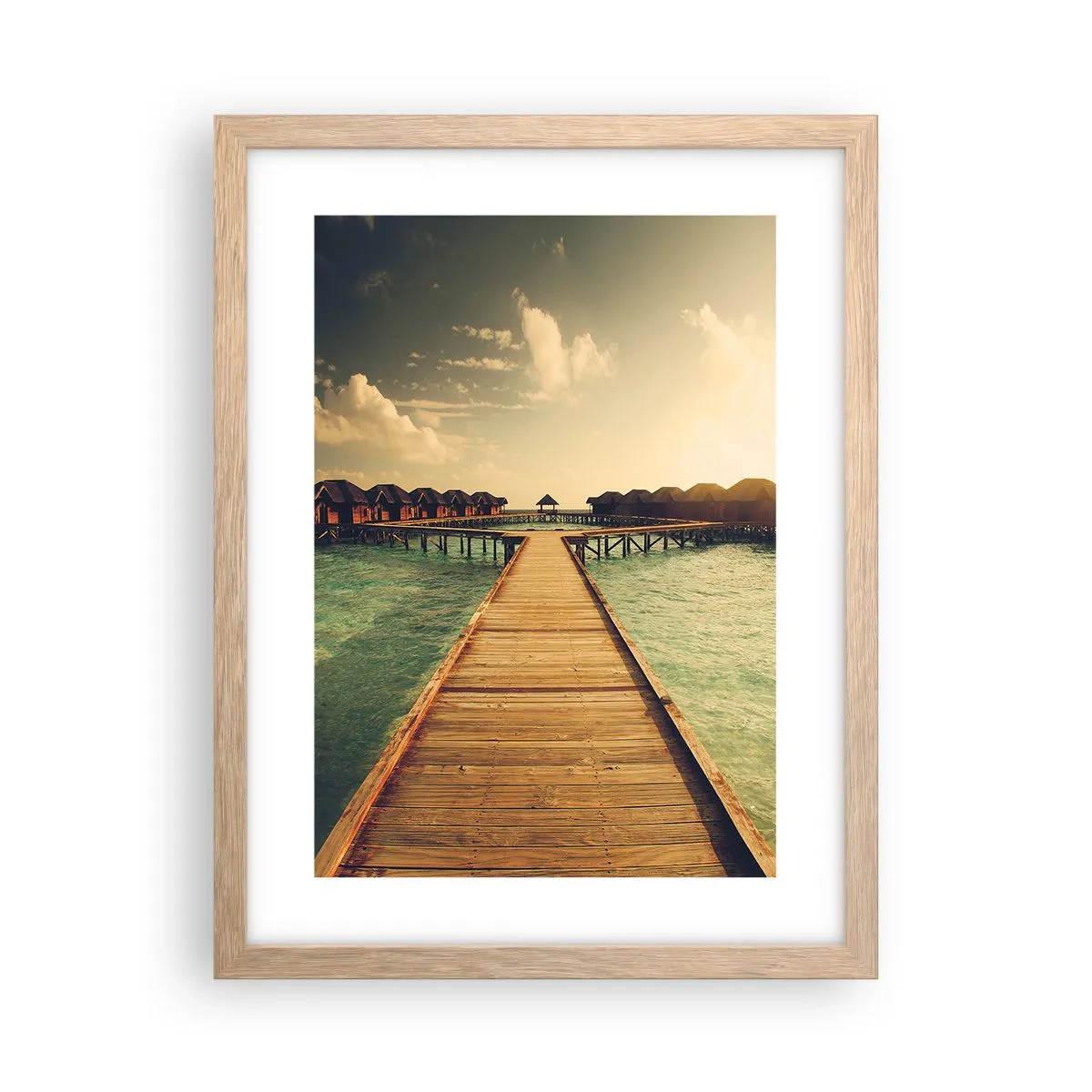 Een poster in een licht eiken lijst - Een warme uitnodiging - 30x40 cm