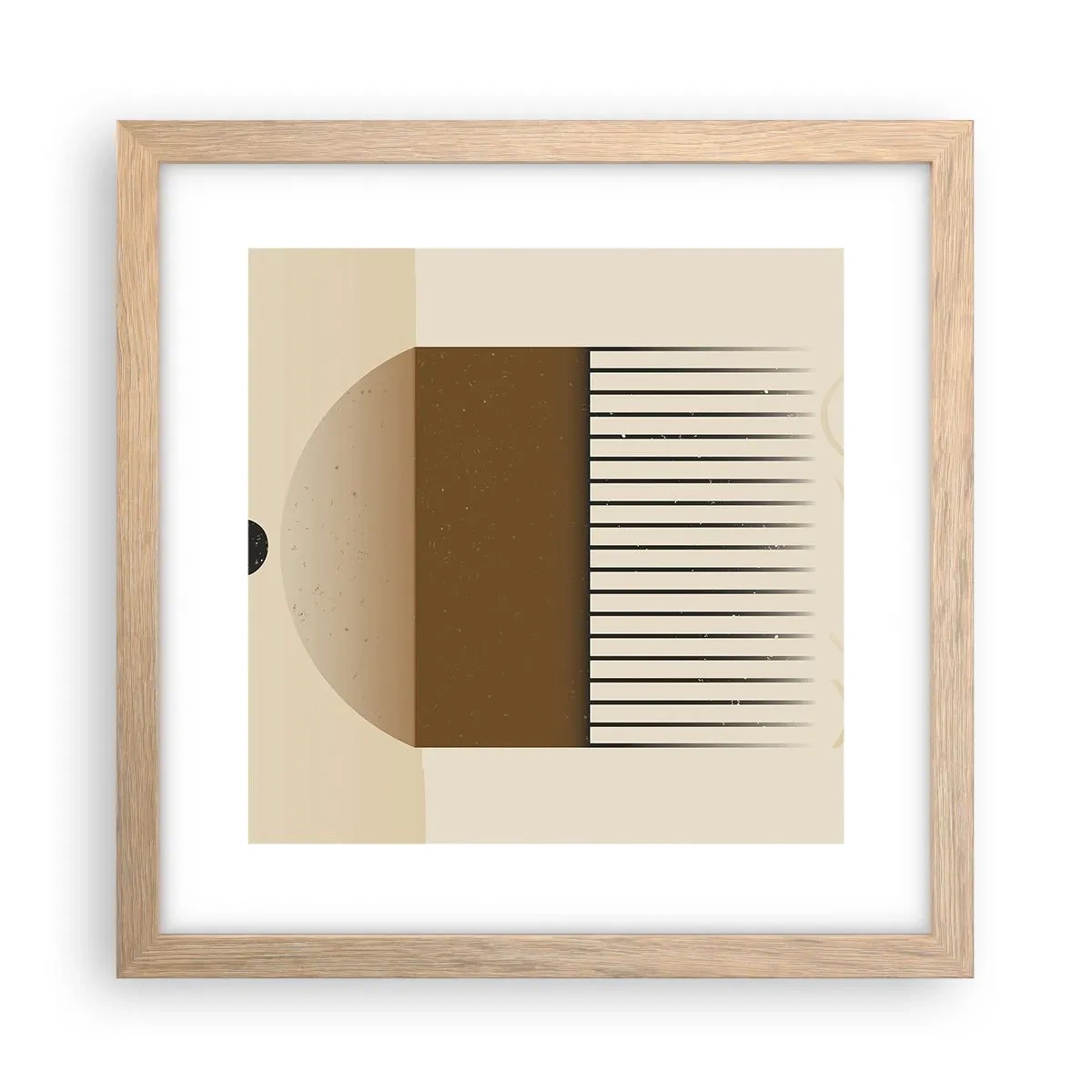 Een poster in een licht eiken lijst - verschillende staten - 30x30 cm