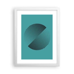 Poster in een witte lijst - Cirkel – een geometrische variatie - 30x40 cm