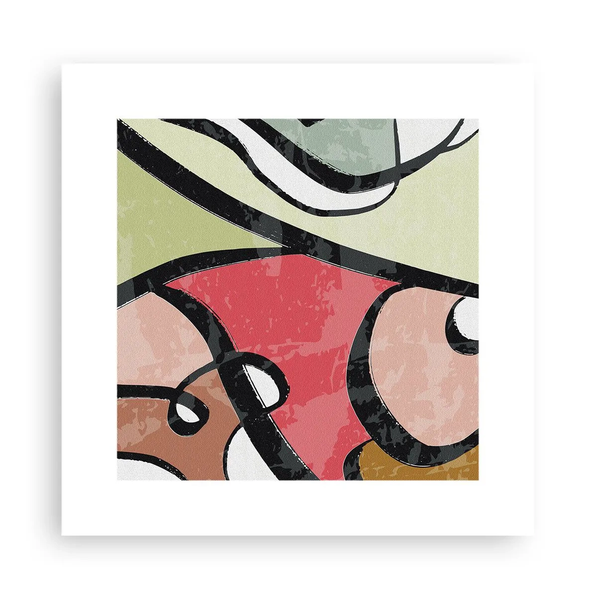 Poster - Pirouettes tussen kleuren - 30x30 cm