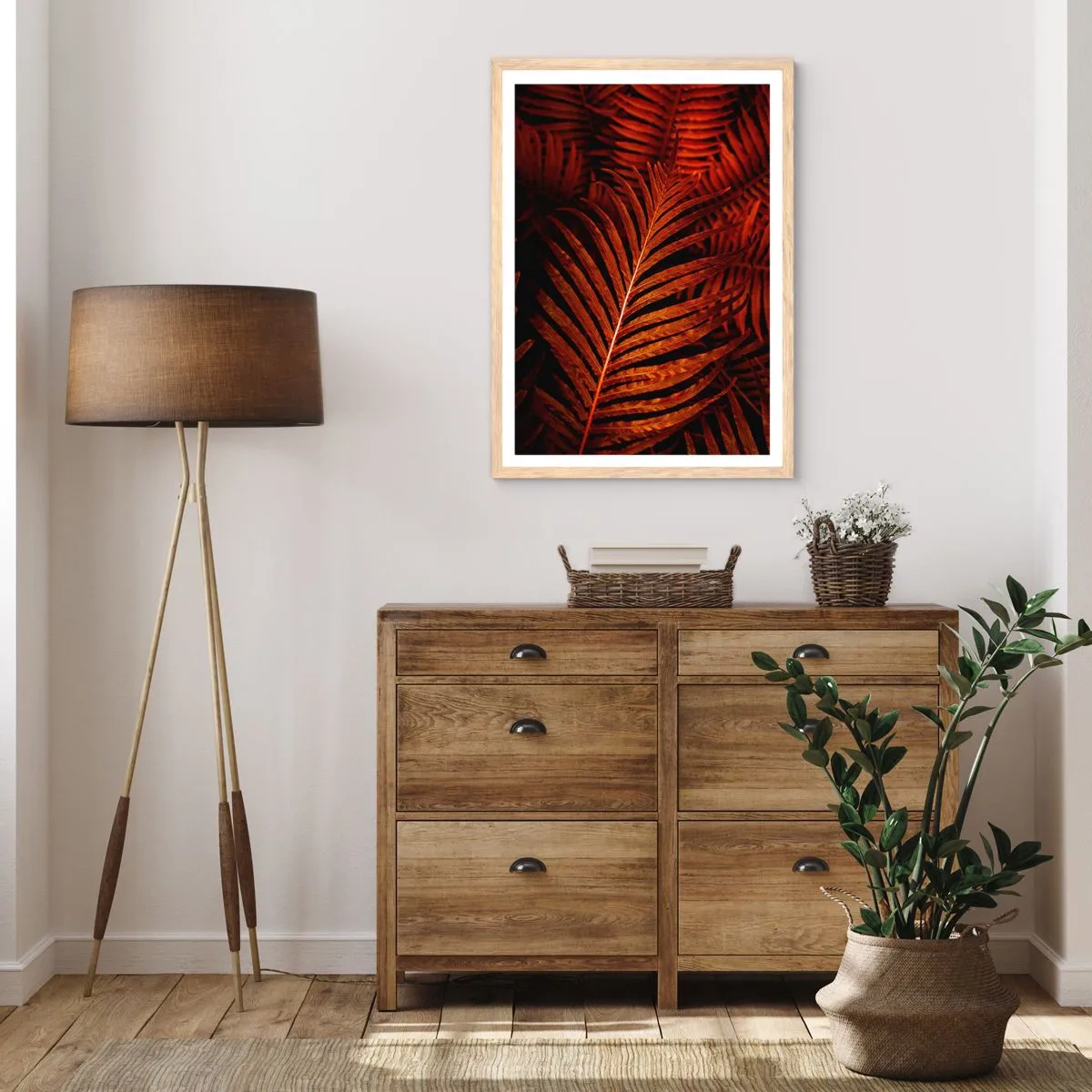 Een poster in een licht eiken lijst - De hitte van het leven - 40x50 cm