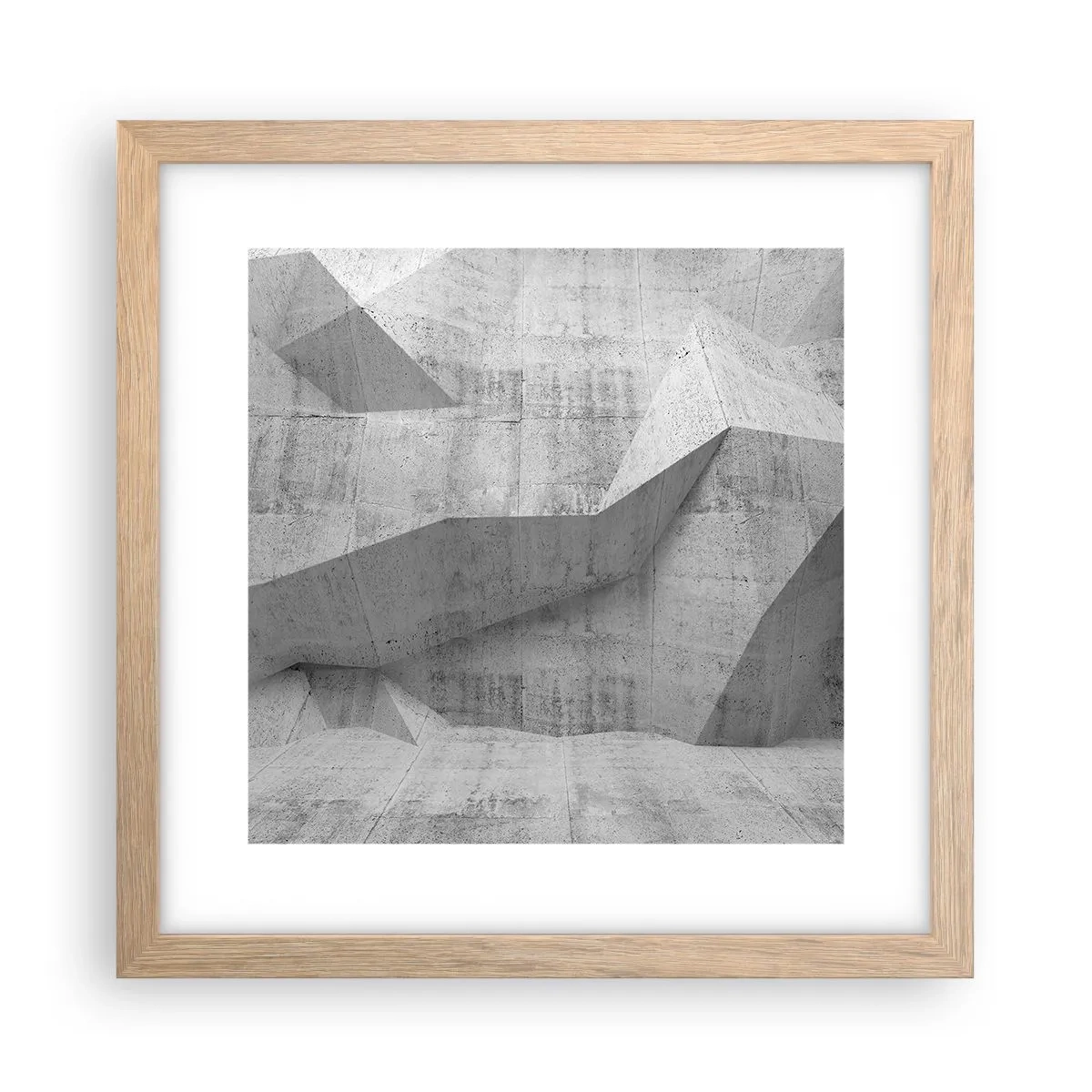 Een poster in een licht eiken lijst - Een echte uitdaging - 30x30 cm