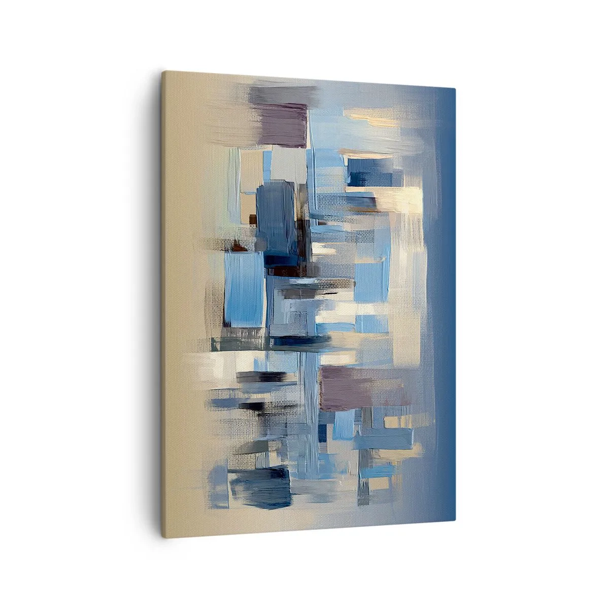 Schilderen op canvas - Blauwe constructie - 50x70 cm