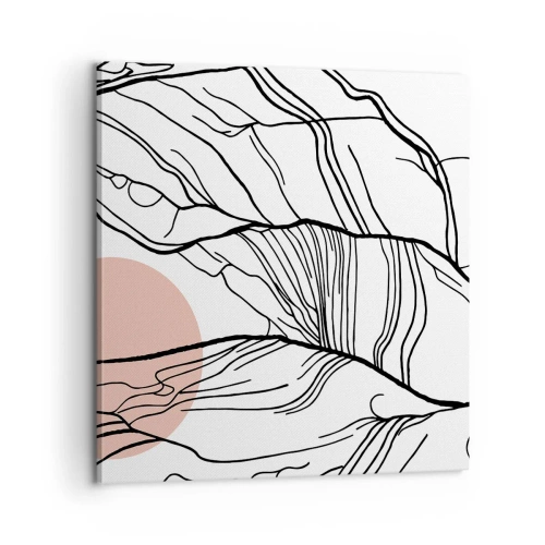 Schilderen op canvas - In een web van twijgen - 60x60 cm