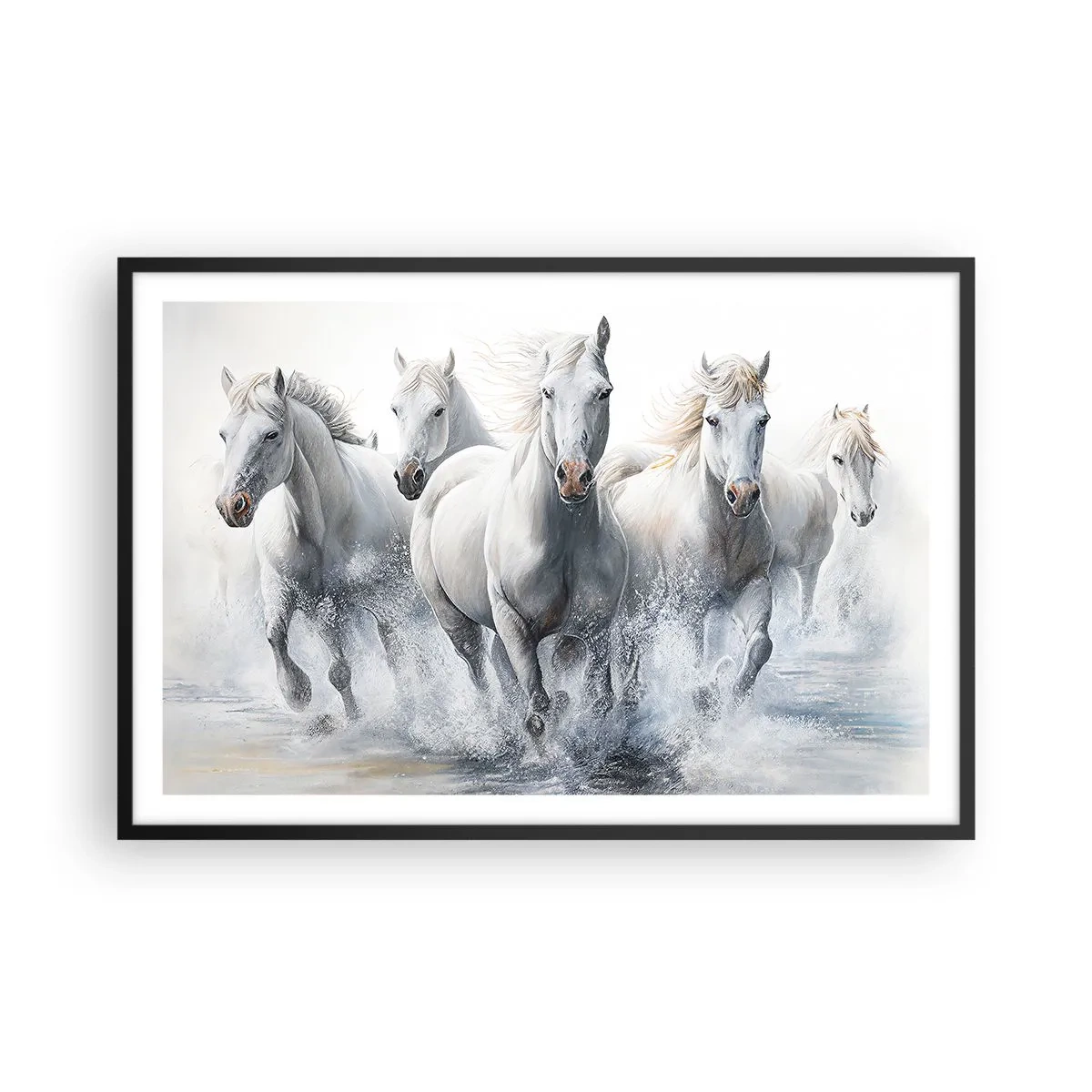Poster in een zwarte lijst - Witte magie - 91x61 cm