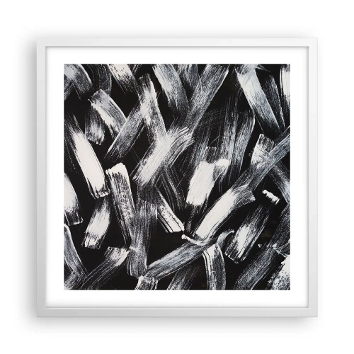 Poster in een witte lijst - Abstractie in de industriële spirit - 50x50 cm