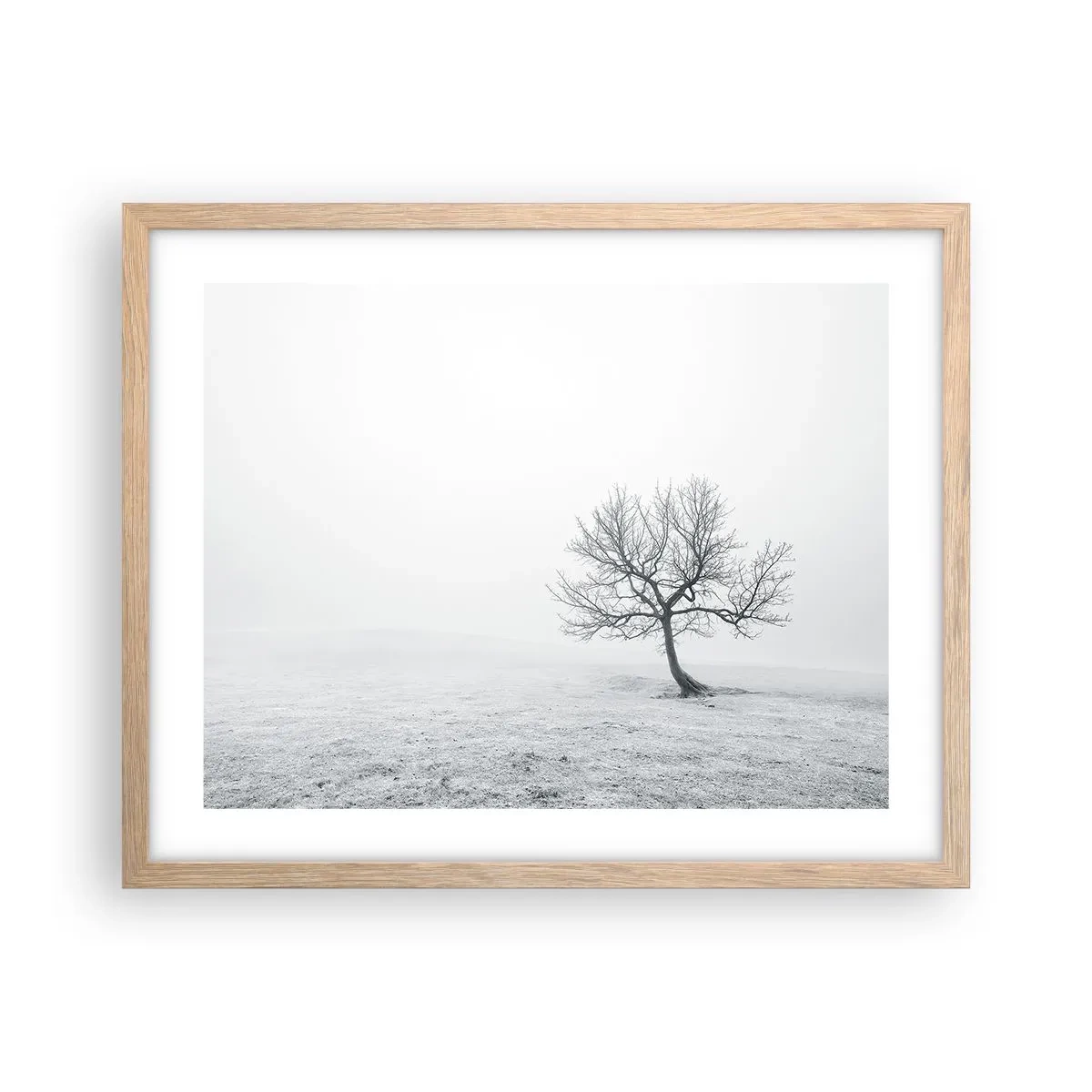 Een poster in een licht eiken lijst - Tegen het niets - 50x40 cm