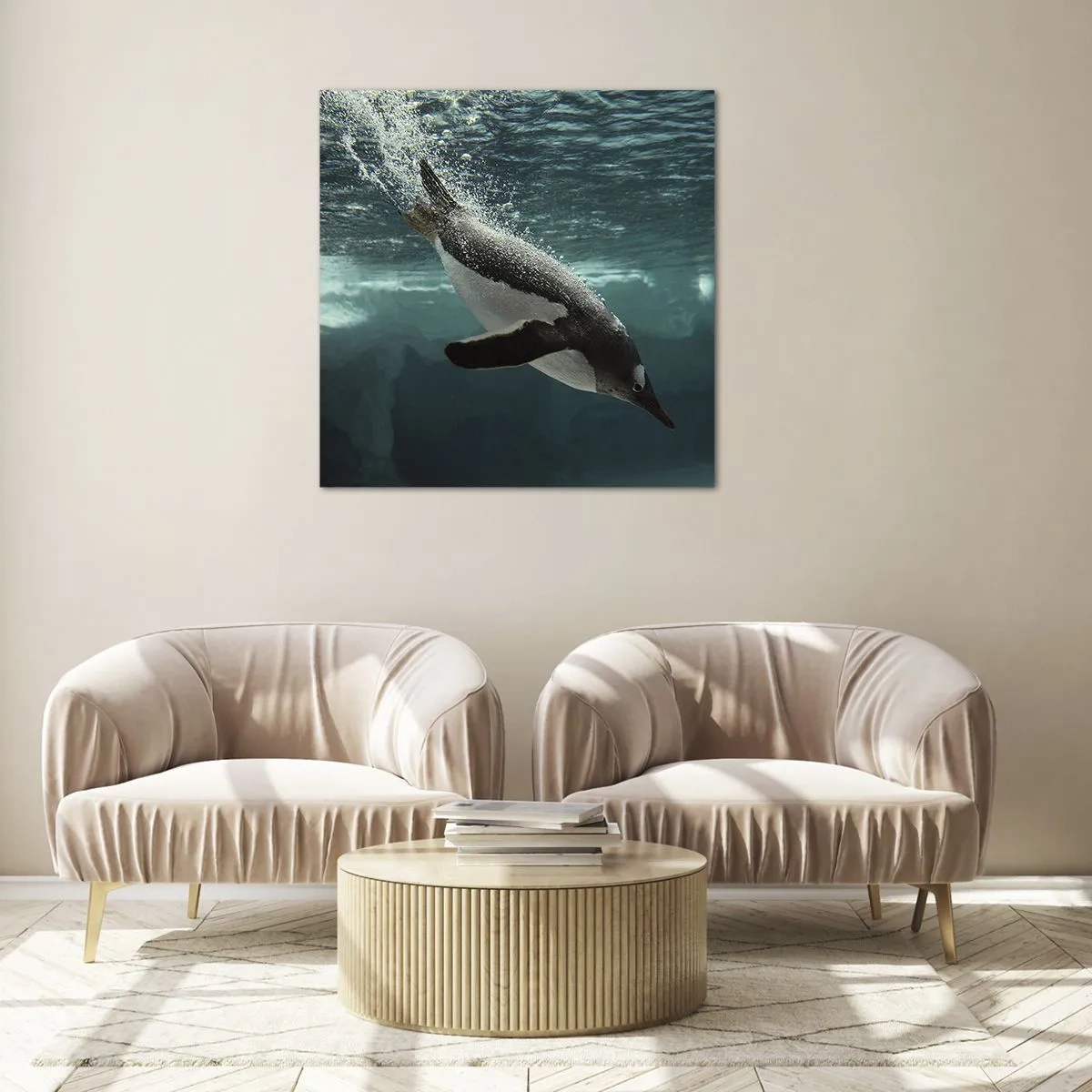 Schilderen op glas - Welkom in mijn wereld - 70x70 cm