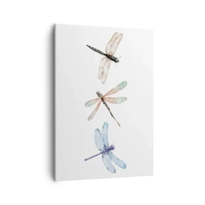 Schilderen op canvas - Gewichtloze libellen - 50x70 cm