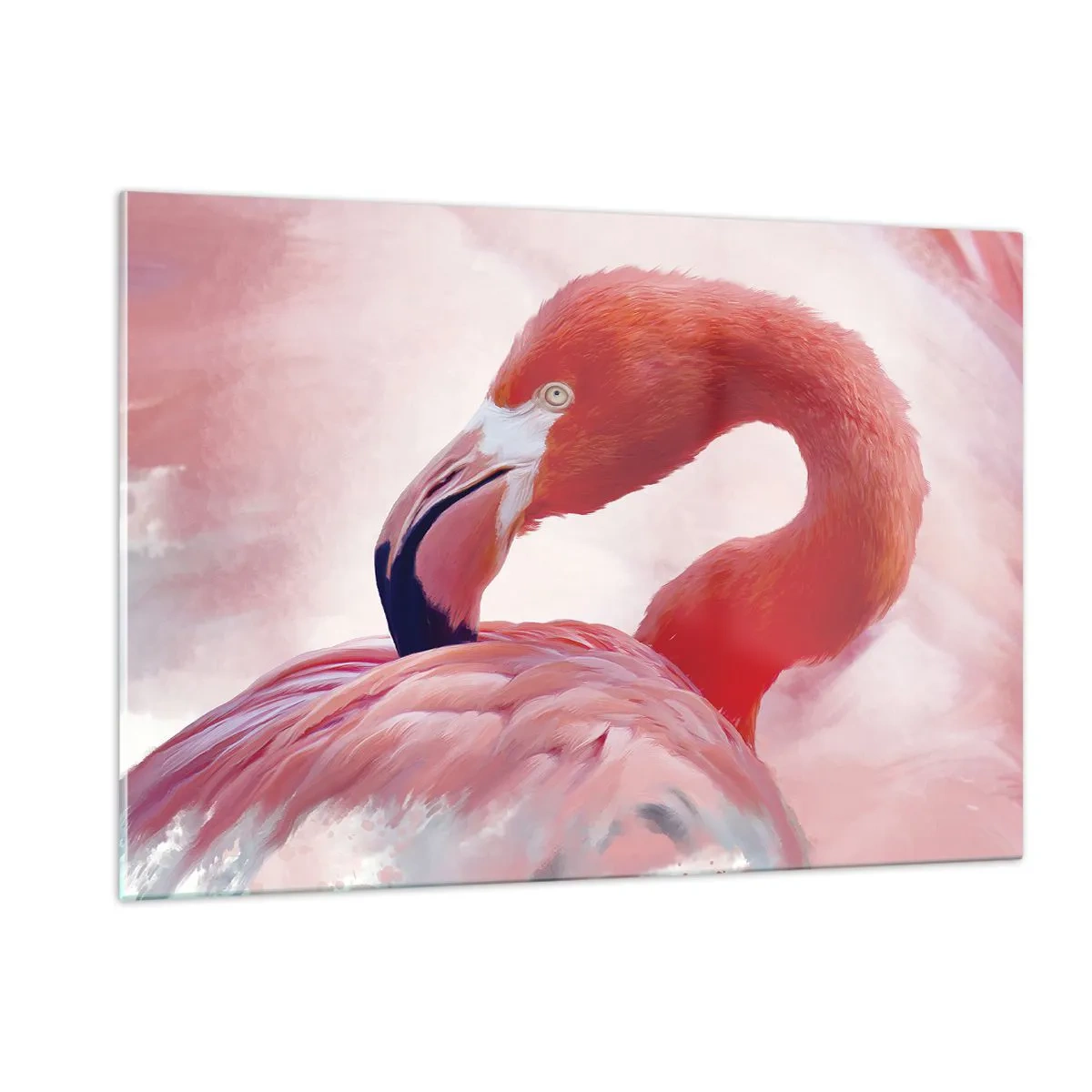 Schilderen op glas - Vogel schoonheid - 120x80 cm