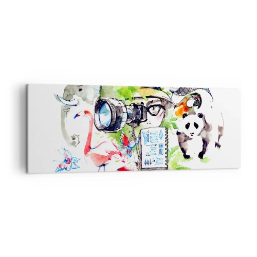 Schilderen op canvas - In de lens van een reiziger - 140x50 cm