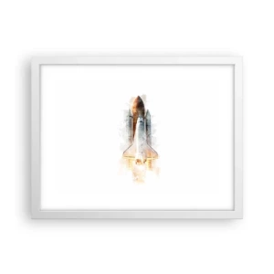 Poster in een witte lijst - Ontdekkingsreizigers, aan de slag - 40x30 cm