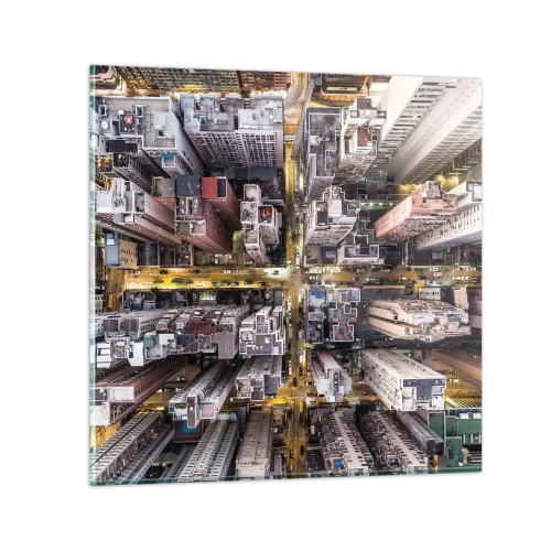 Schilderen op glas - Groeten uit Hong Kong - 40x40 cm