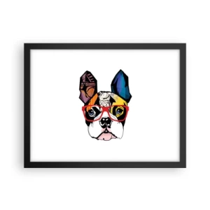 Poster in een zwarte lijst - intellectueel - 40x30 cm