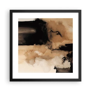 Poster in een zwarte lijst - Intrigerende abstractie - 40x40 cm