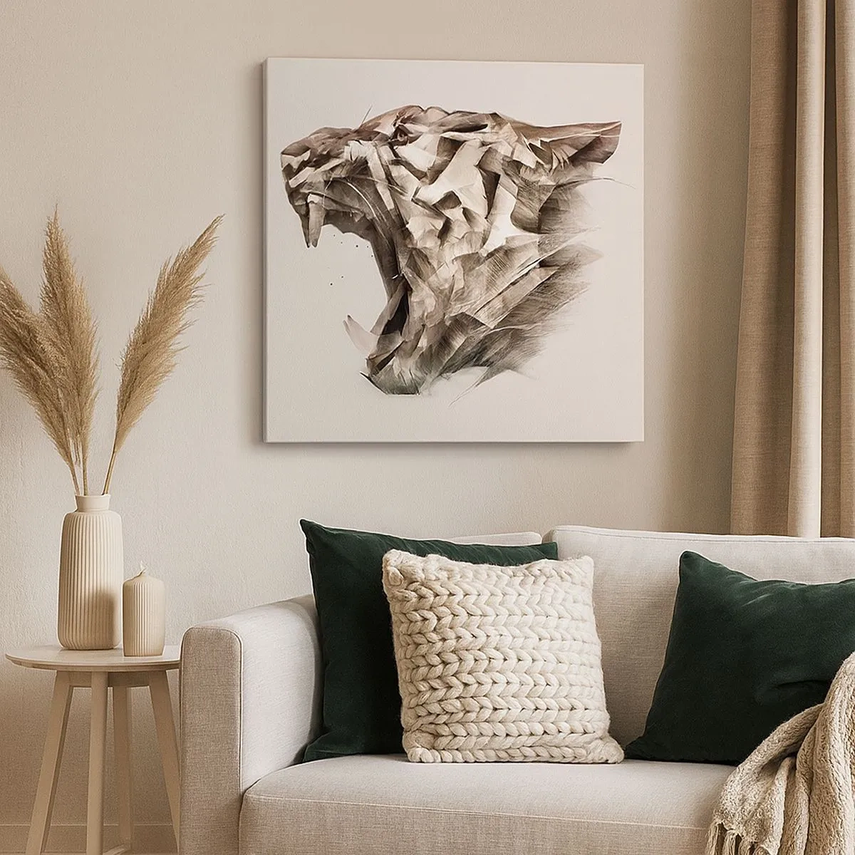 Schilderen op canvas - Je weet al wie de baas is - 30x30 cm