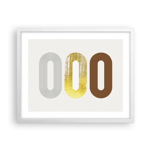 Poster in een witte lijst - Oooo! - 50x40 cm