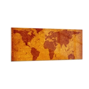 Schilderen op glas - Een uitnodiging om op reis te gaan - 100x40 cm