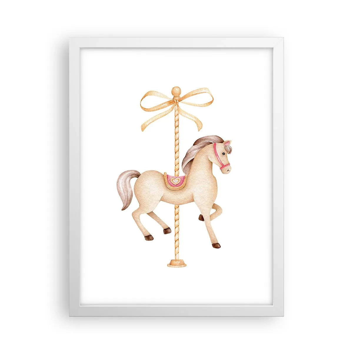 Poster in een witte lijst - Een sierlijke draf - 30x40 cm