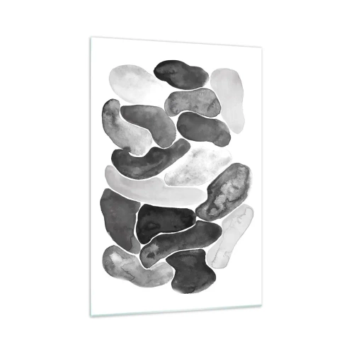 Schilderen op glas - Rotsachtige abstractie - 70x100 cm