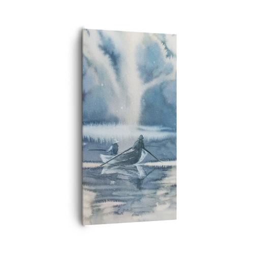 Schilderen op canvas - Vissers in hun paradijs - 65x120 cm